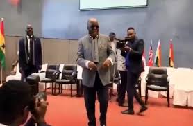 Akufo-Addo in 'victory dance moves' with NPP supporters in London