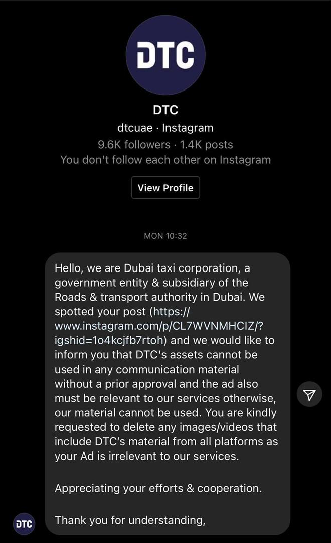 Dubai Taxi Corporation Issue Amerado Burner To Delete  Their Asset Used In Cover Art Of “Taxi Driver”