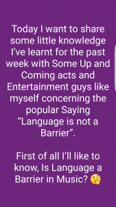 B - Wayne of Bakan Bok3 Music explains why language  is or not a barrier in the music business. 